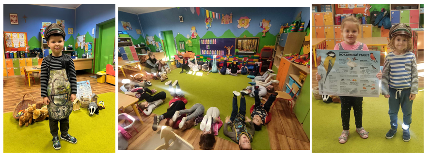 Kolaż zdjęć z zajęć edukacyjnych w przedszkolu (fot. J. Girtler)