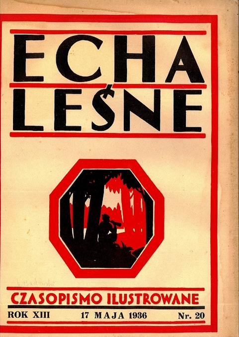 Okładka magazynu "Echa leśne" z roku 1936